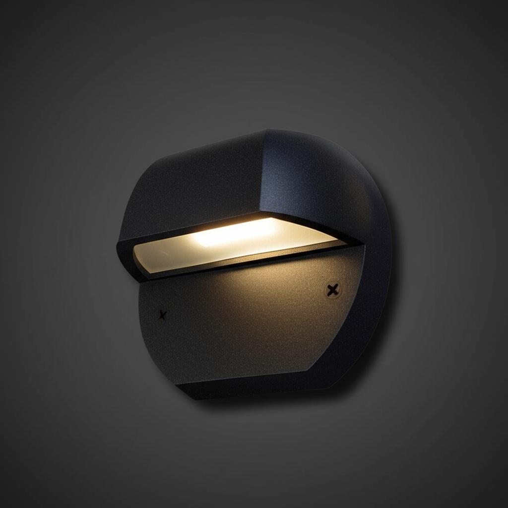 Hampton Bay Low Voltage Black Outdoor Integrated LED Surface Mount Light
