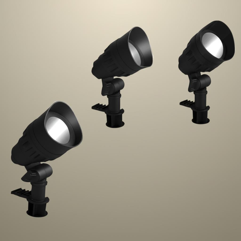 Hampton Bay Millennium Black Adjustable LED Landscape Flood Light (4-Pack)