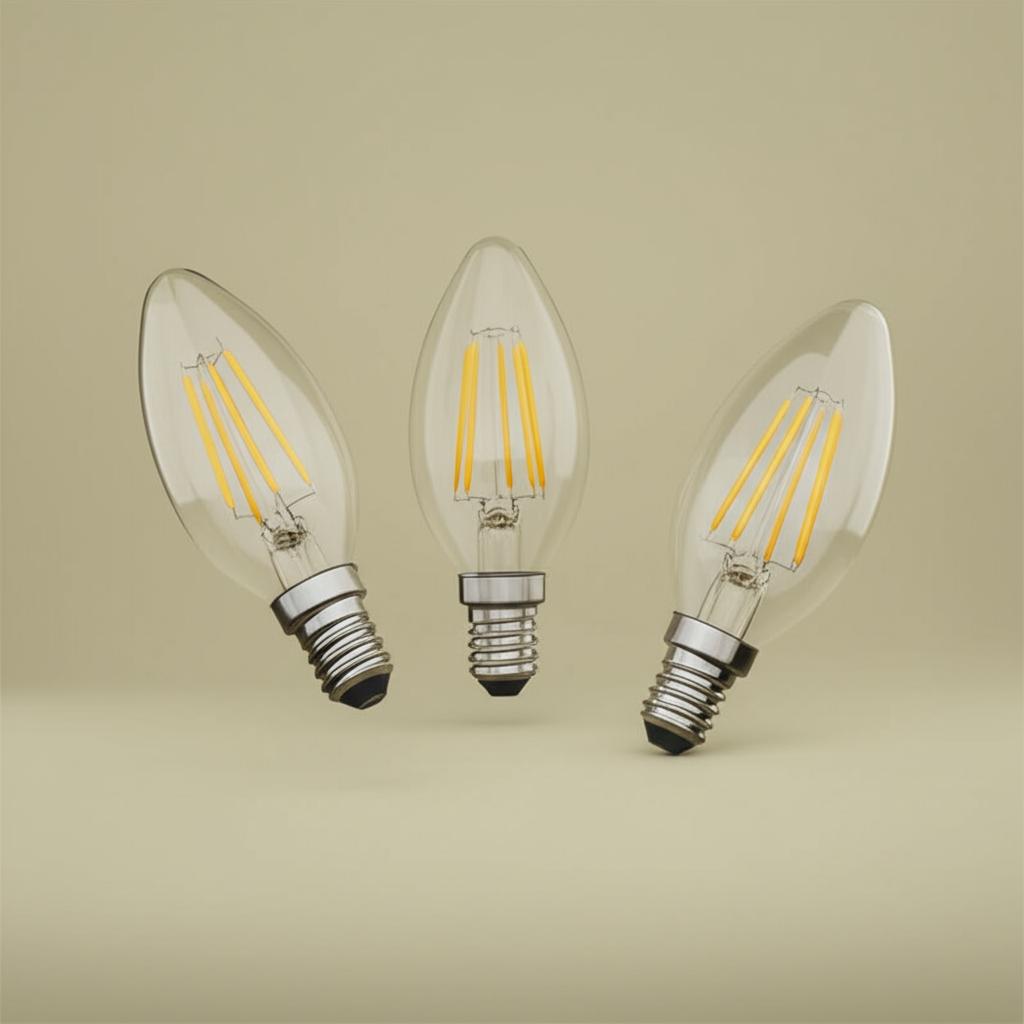 EcoSmart 40-Watt Equivalent B11 Candle Dimmable Vintage LED Light Bulbs, Soft White, 3-Pack