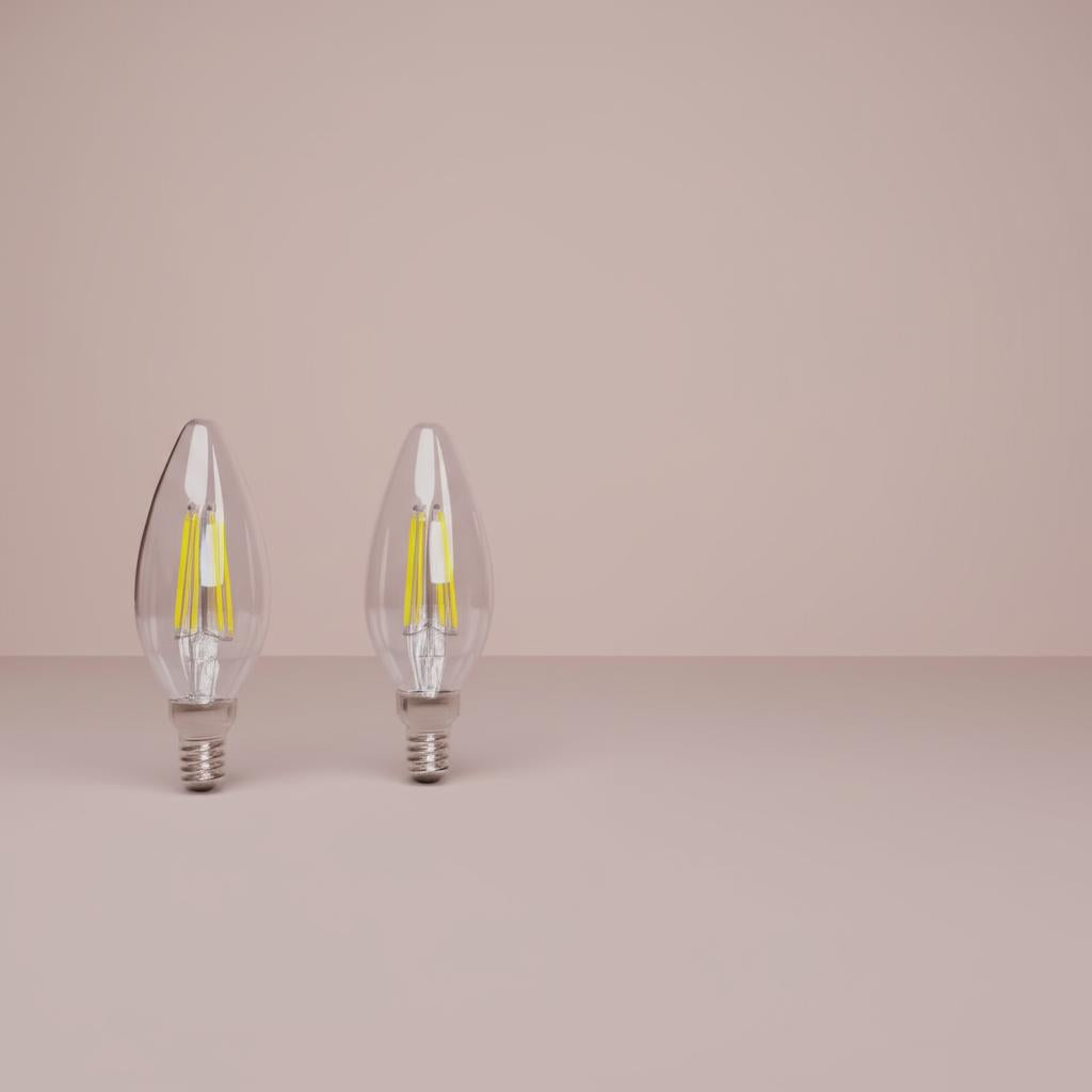 EcoSmart 40-Watt Equivalent B11 Dimmable LED Light Bulb, Soft White, 3-Pack