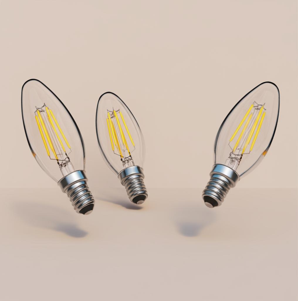 EcoSmart 40-Watt Equivalent B11 Dimmable Energy Star LED Light Bulb Soft White (3-Pack)