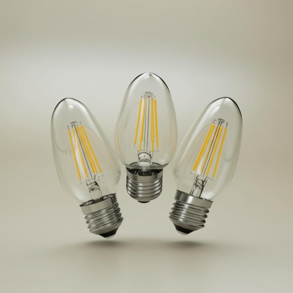 EcoSmart 60-Watt Equivalent B11 Dimmable LED Light Bulb Soft White (3-Pack)