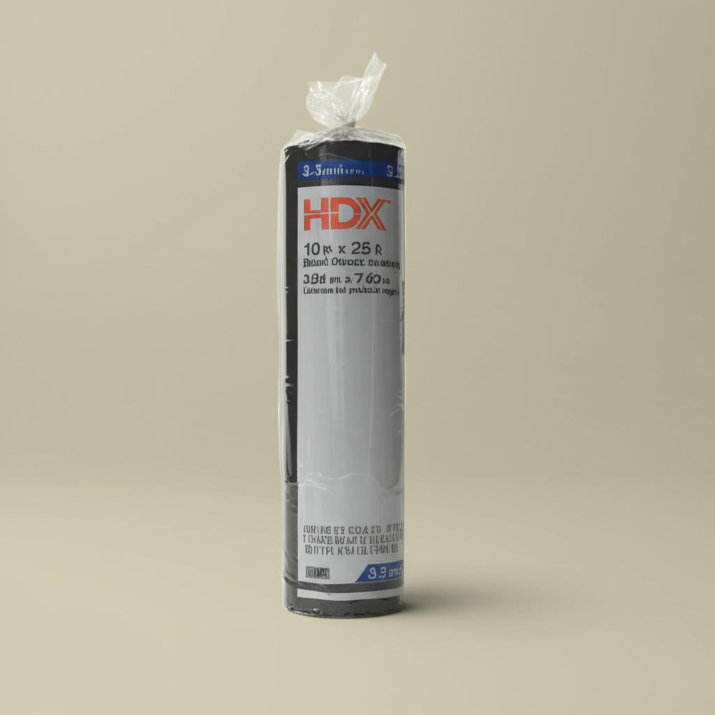 Husky 3.5 Mil Black Plastic Sheeting, 10' x 25'