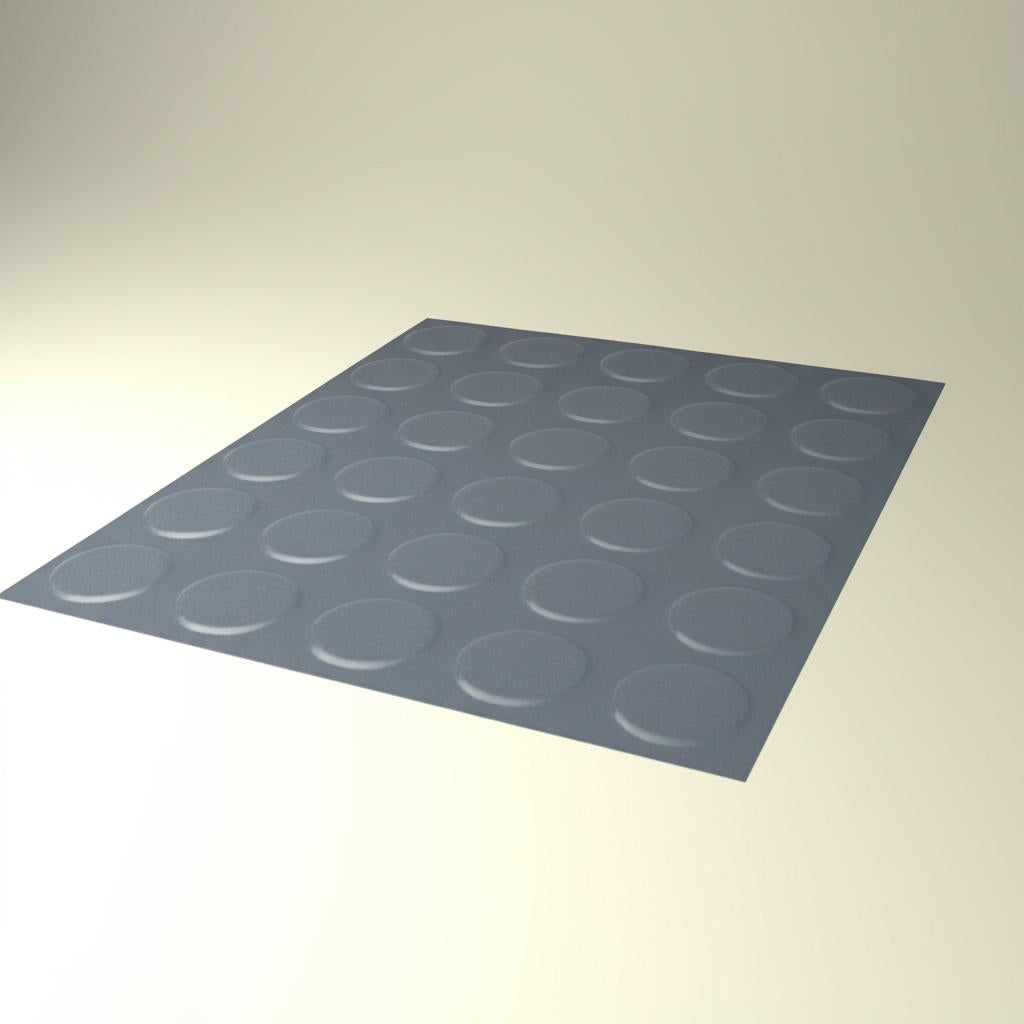 Husky Coin 10 ft. W x 44 ft. L Grey Commercial Grade Vinyl Flooring