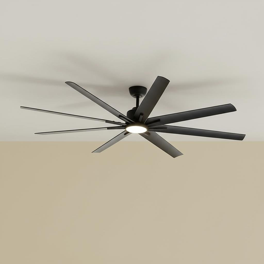 Home Decorators Collection Kensgrove 72-inch Matte Black Ceiling Fan with LED Light and Remote