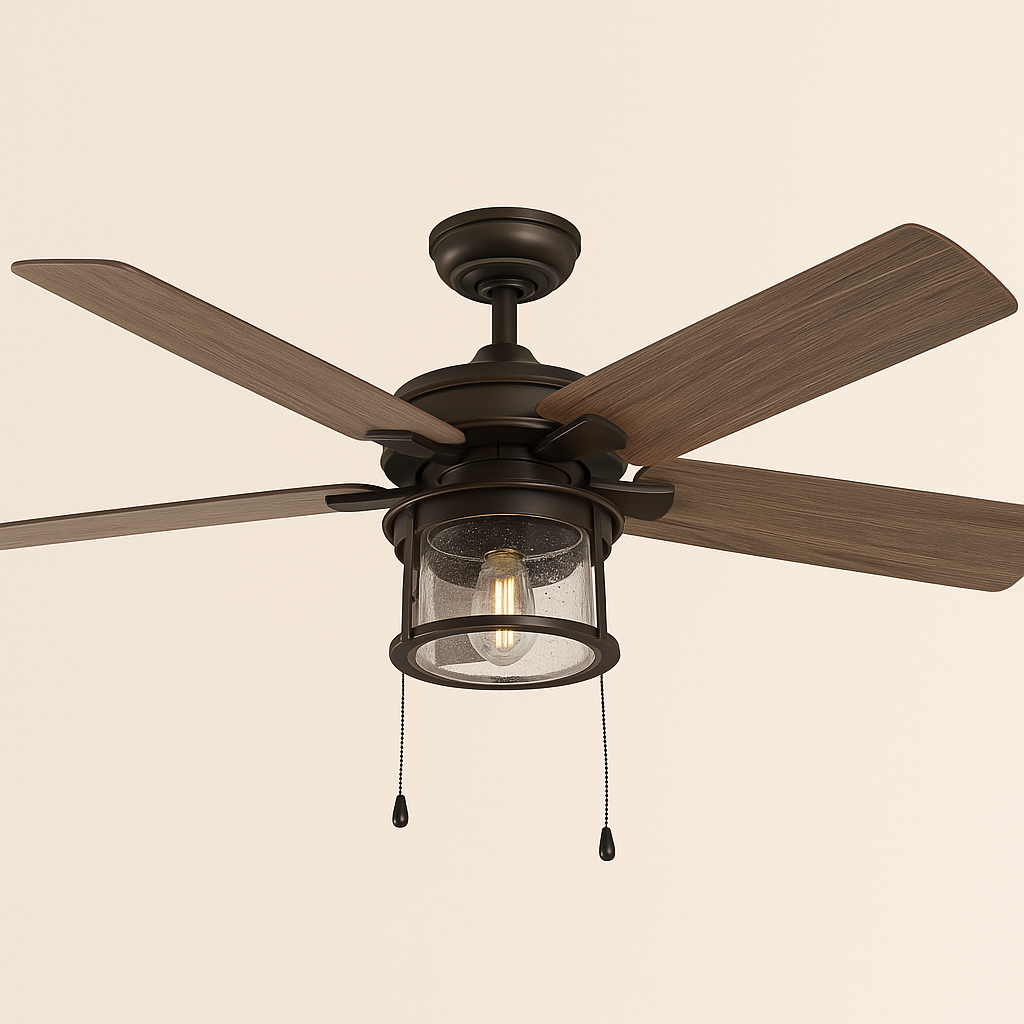 Home Decorators Collection Shanahan 52-inch LED Indoor/Outdoor Bronze Ceiling Fan with Light Kit
