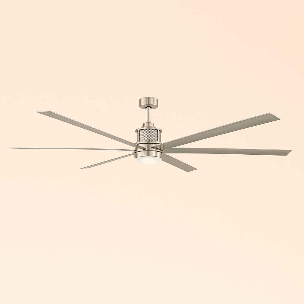 Home Decorators Collection Royalty 120 in. LED Indoor/Outdoor Brushed Nickel Ceiling Fan with Light and Remote Control