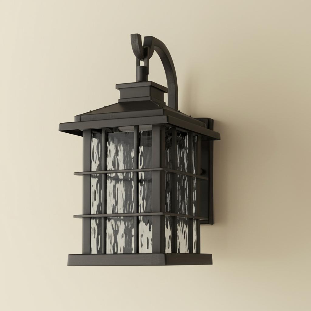 Home Decorators Collection Summit Ridge Zinc LED Dusk-to-Dawn Wall Lantern
