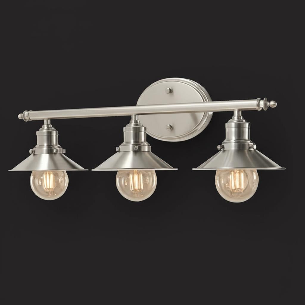 Home Decorators Collection Glenhurst 3-Light Brushed Nickel Vanity Light