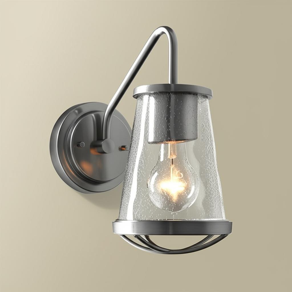 Home Decorators Collection Georgina 1-Light Brushed Nickel Wall Sconce