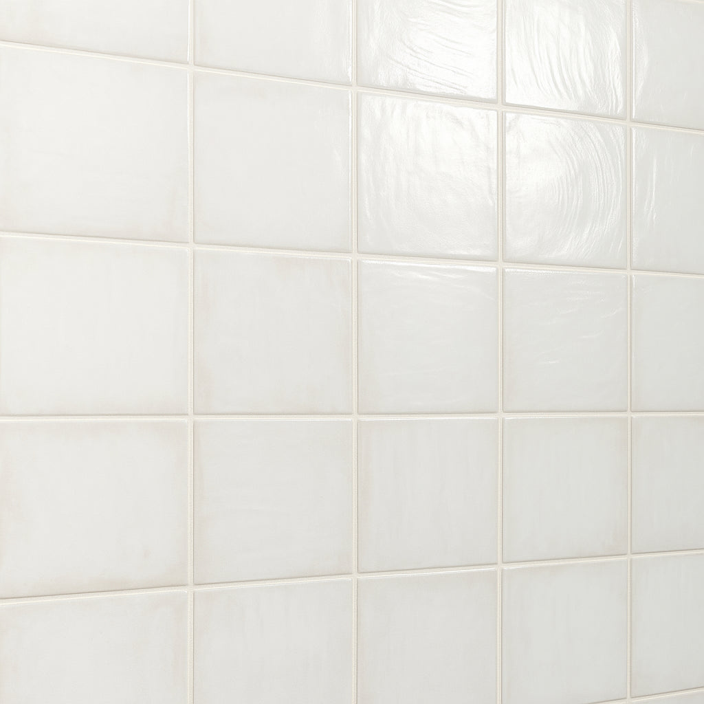 Adessi Ivory Square Porcelain Tile - 9x9 High Gloss Finish