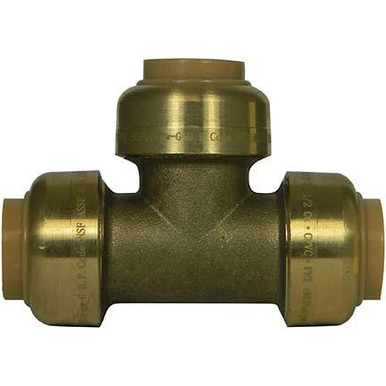 A.Y. McDonald Lead Free Brass Push to Fit Copper Pipe Tee 1/2" thru 1"