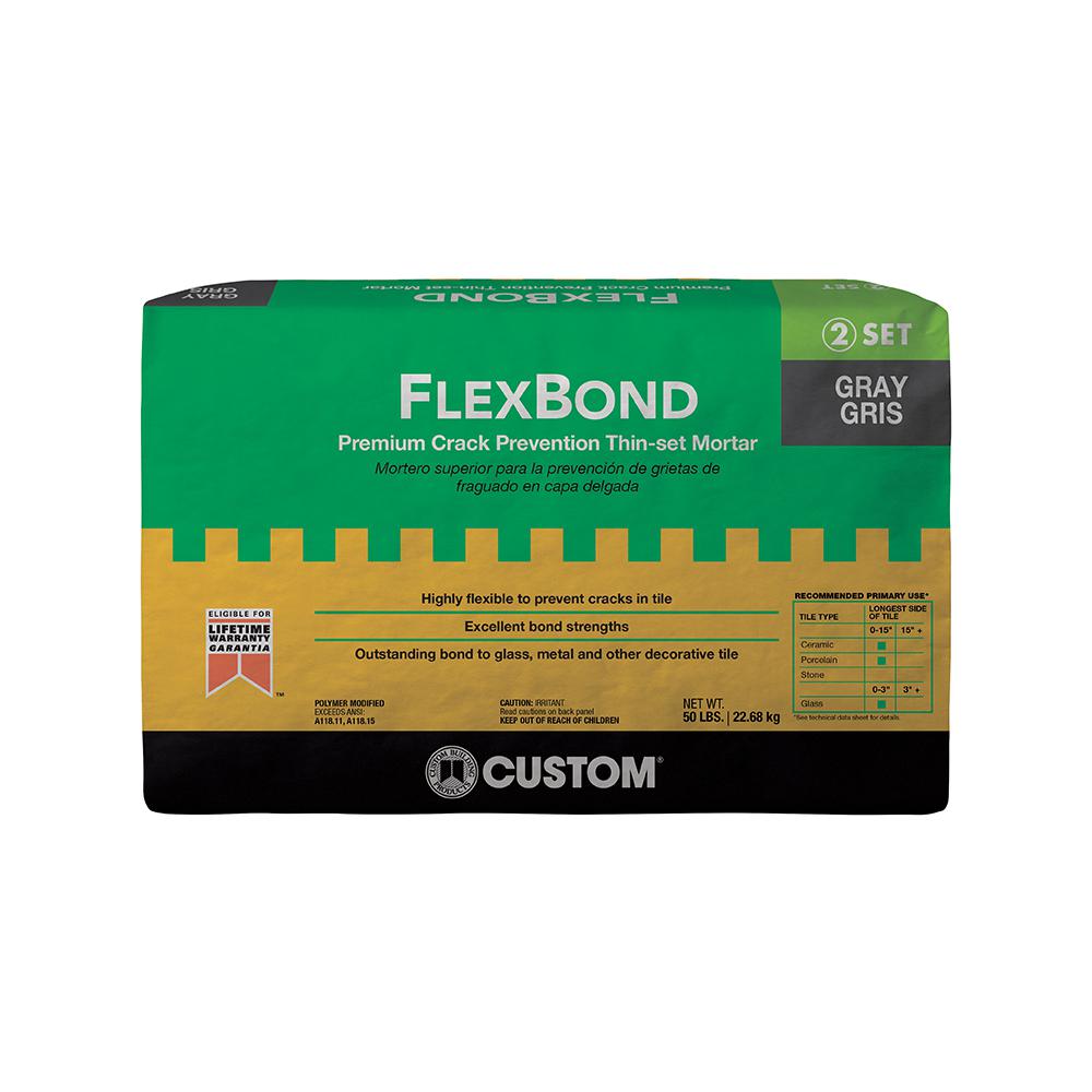 Custom Building Products FlexBond Gray 50 lbs. Fortified Thin-Set Mortar