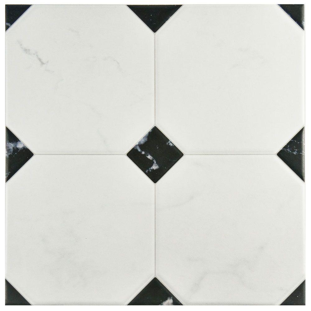 Merola Tile Betera Jet Blanco 13-1/8 in. x 13-1/8 in. Ceramic Floor and Wall Tile (11.18 sq. ft. / case)