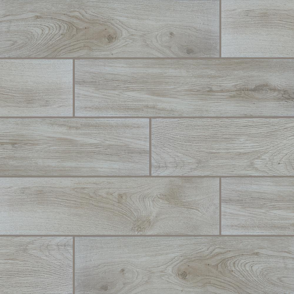 Daltile QuicTile 6 in. x 24 in. Perspective Grey Glazed Porcelain Locking Floor Tile (10.2 sq. ft. / case)