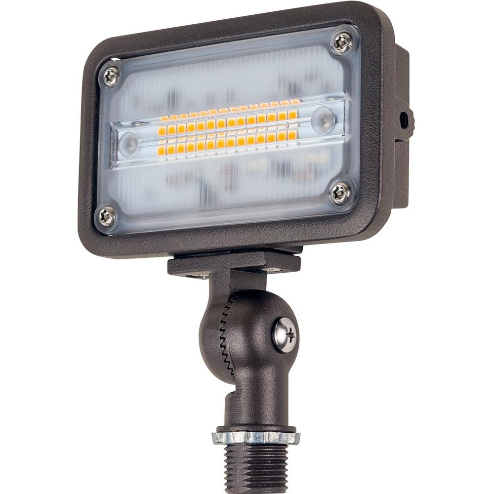 Newhouse Lighting 16-Watt Bronze Outdoor Integrated LED Landscape Weatherproof Wall Wash Flood Light with Adjustable Mounting Bracket