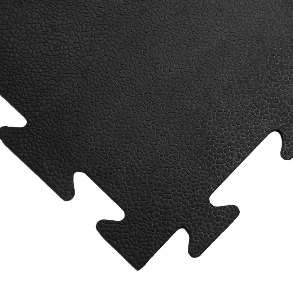 Rubber-Cal Armor-Lock (Fitness) 3/8 in. x 20 in. x 20 in. Black Interlocking Rubber Tiles (12-Pack, 33 sq. ft.)