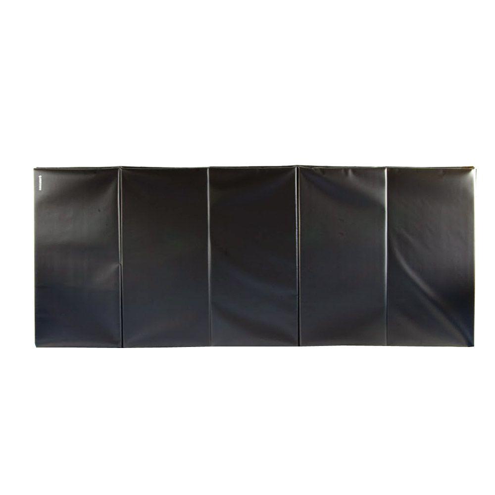 Greatmats Folding Black 4 ft. x 10 ft. x 2 in. 18 oz. Vinyl and Foam Gymnastics Mat