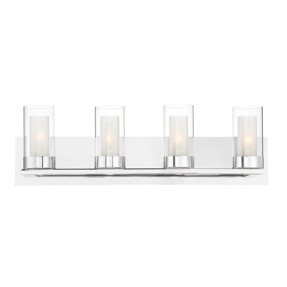 Samantha 26.6 in. 4-Light Chrome LED Bathroom Vanity Light