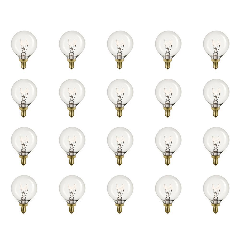 Globe Electric 5-Watt Vintage Edison G12 Incandescent Light Bulb (20-Pack)