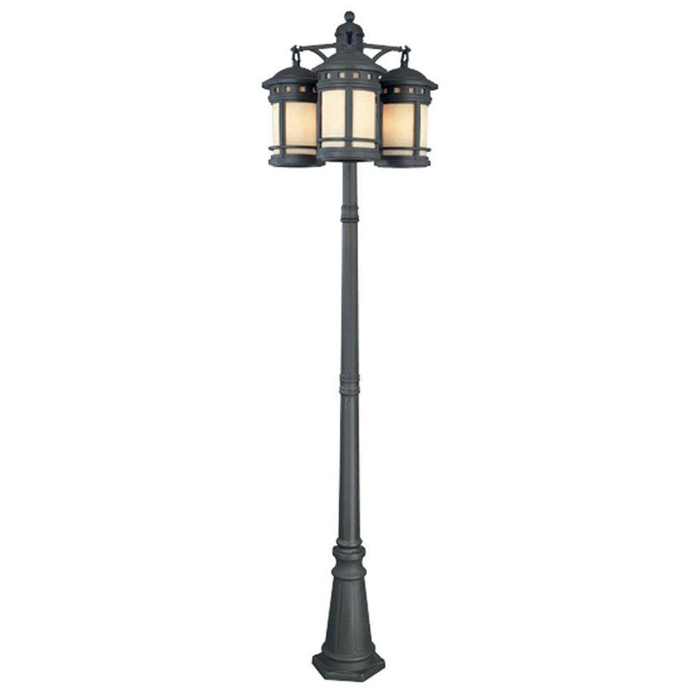 Sedona 9-Light 3-Head Oil Rubbed Bronze Outdoor Post Lantern