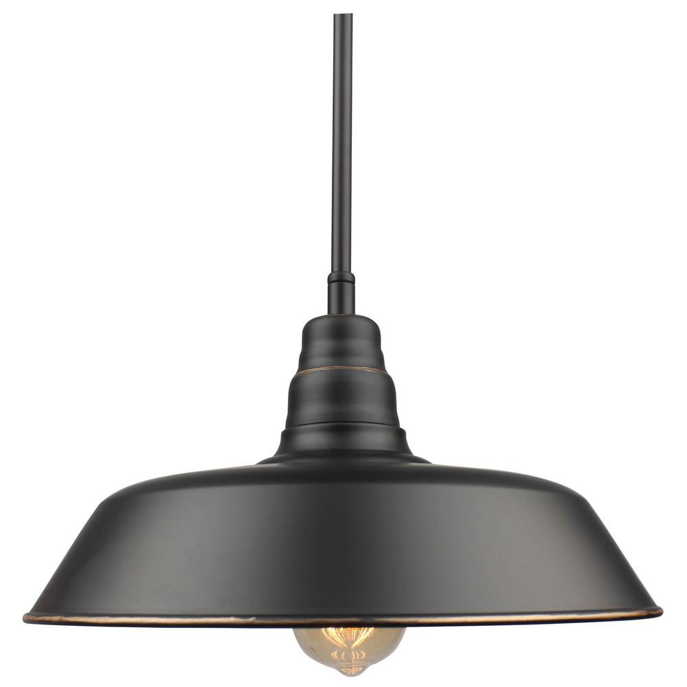 Aurora 1-Light Imperial Black Outdoor Pendant Light