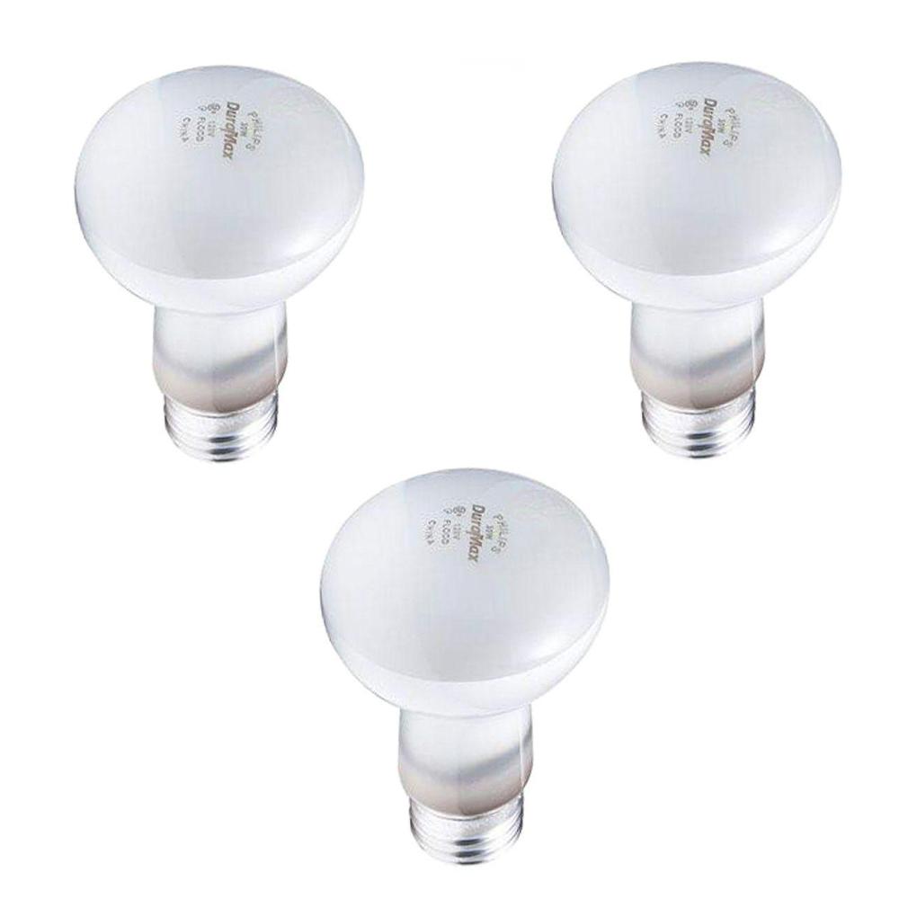 Philips 30-Watt R20 Incandescent DuraMax Dimmable Flood Light Bulb Bright White (3-Pack)