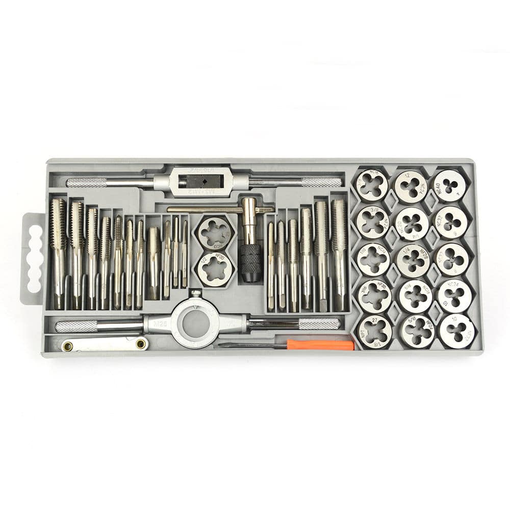 40 Piece Carbon Steel SAE Tap and Die Set