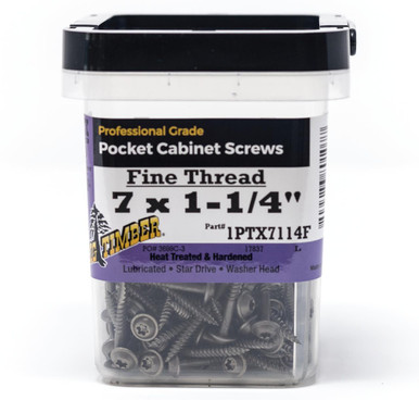 Big Timber Fasteners PTX Pocket Hole Screws for Hardwoods Fine Thread