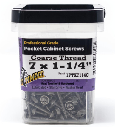 Big Timber Fasteners PTX Pocket Hole Screws for Softwoods Coarse Thread