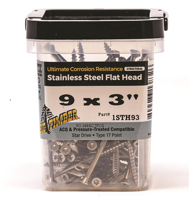 Big Timber STH Trim Head Wood Screws 316 Stainless Steel Torx/Star Drive Micro Bugle Head