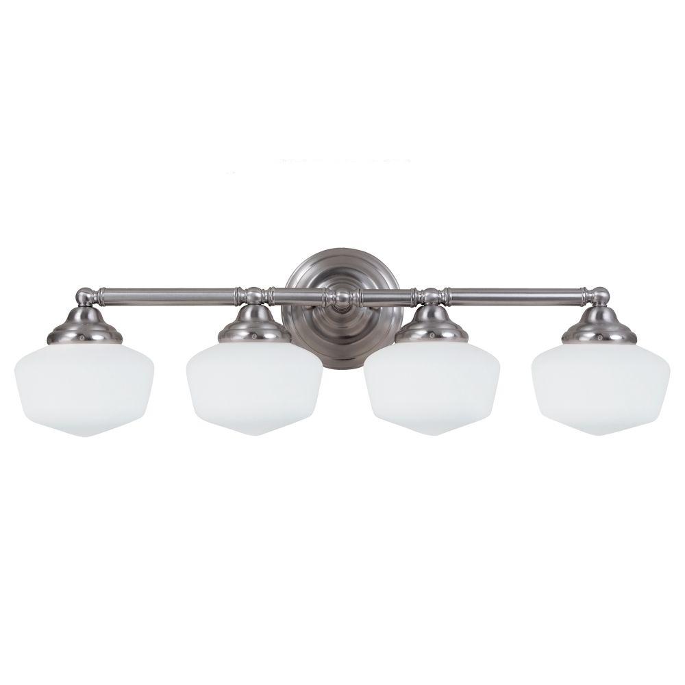 Academy 4-Light Brushed Nickel Wall/Bath Light
