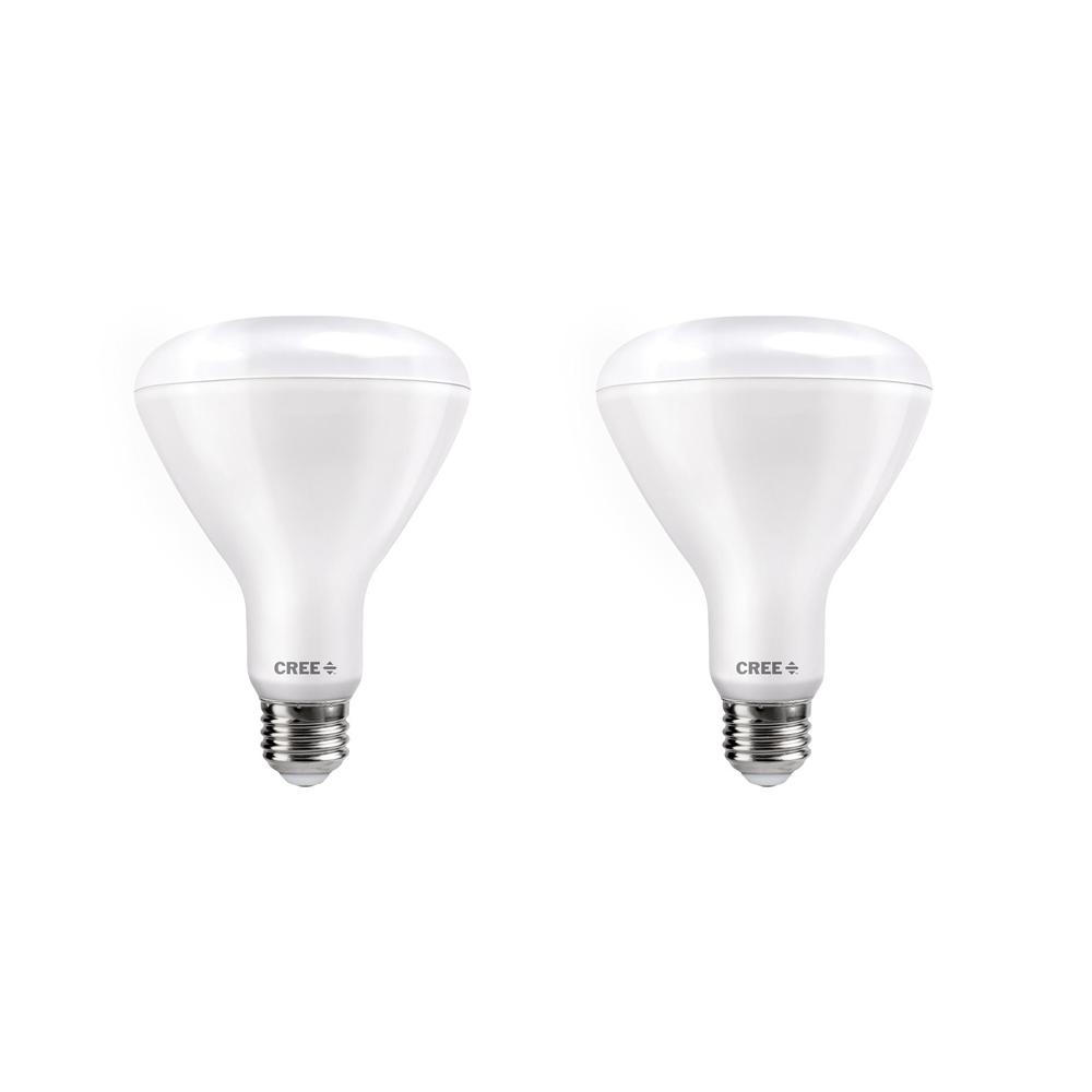 Cree 65W Equivalent Soft White (2700K) BR30 Dimmable Exceptional Light Quality LED Light Bulb (2-Pack)