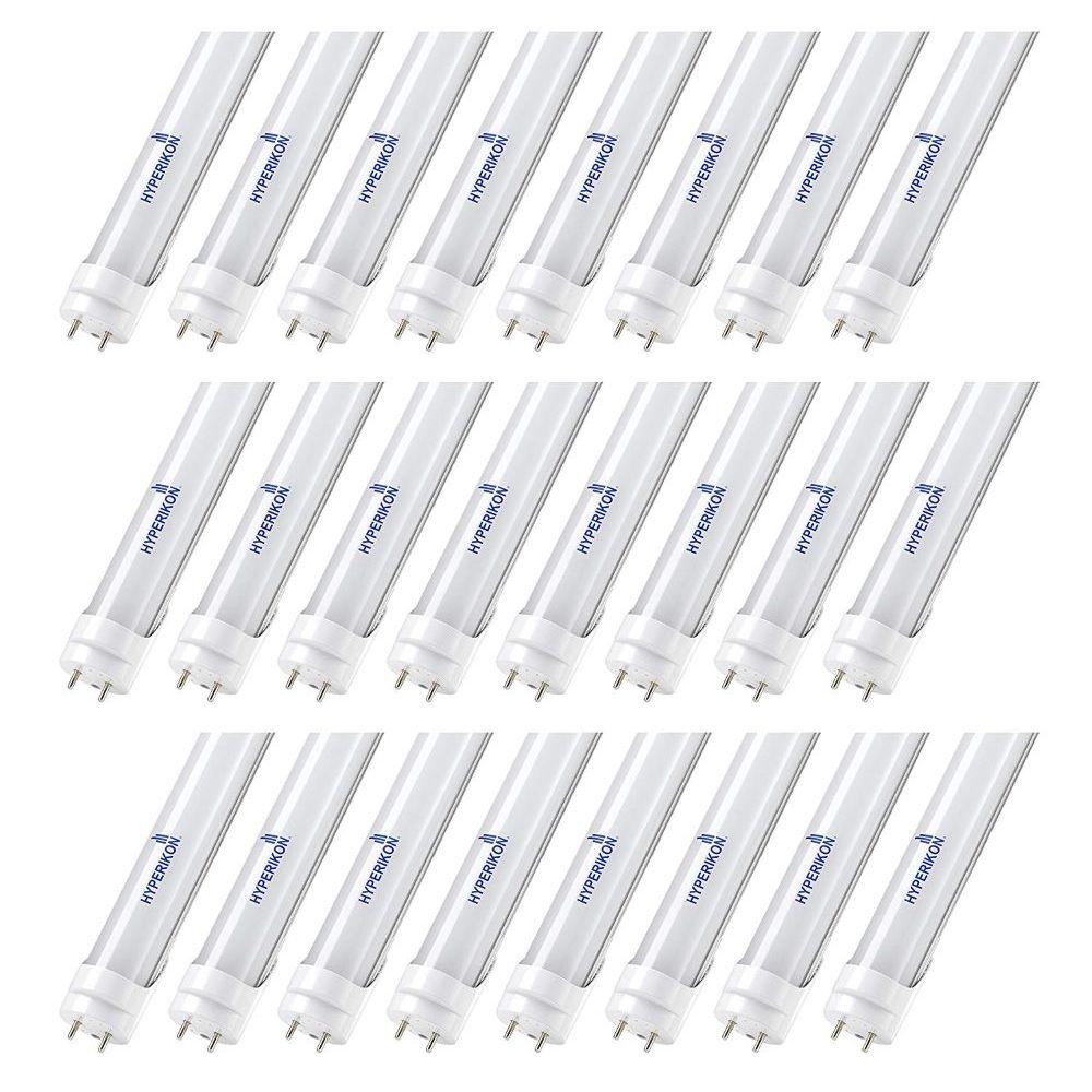 Hyperikon 18-Watt 4 ft. Linear T8 Frosted Ballast Bypass Single-End Powered LED Tube Light Bulb (24-Pack)