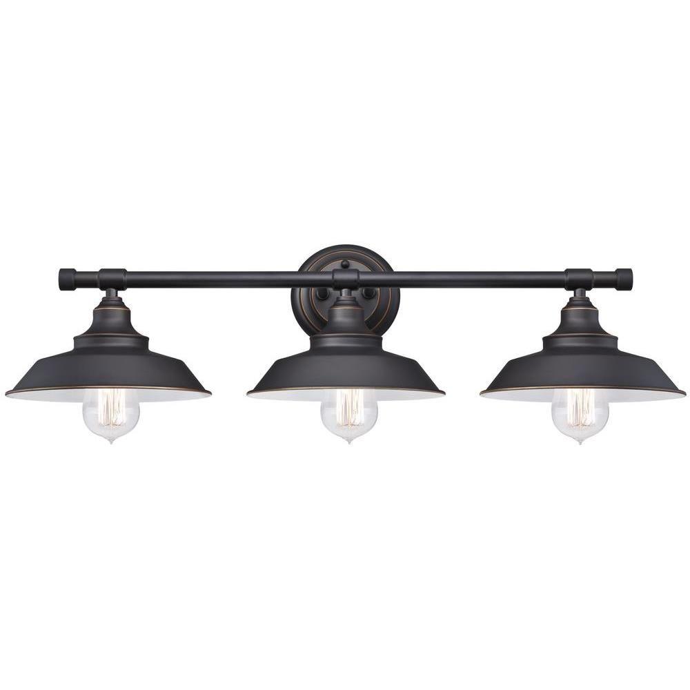 Iron Hill 3-Light Oil-Rubbed Bronze Wall Fixture