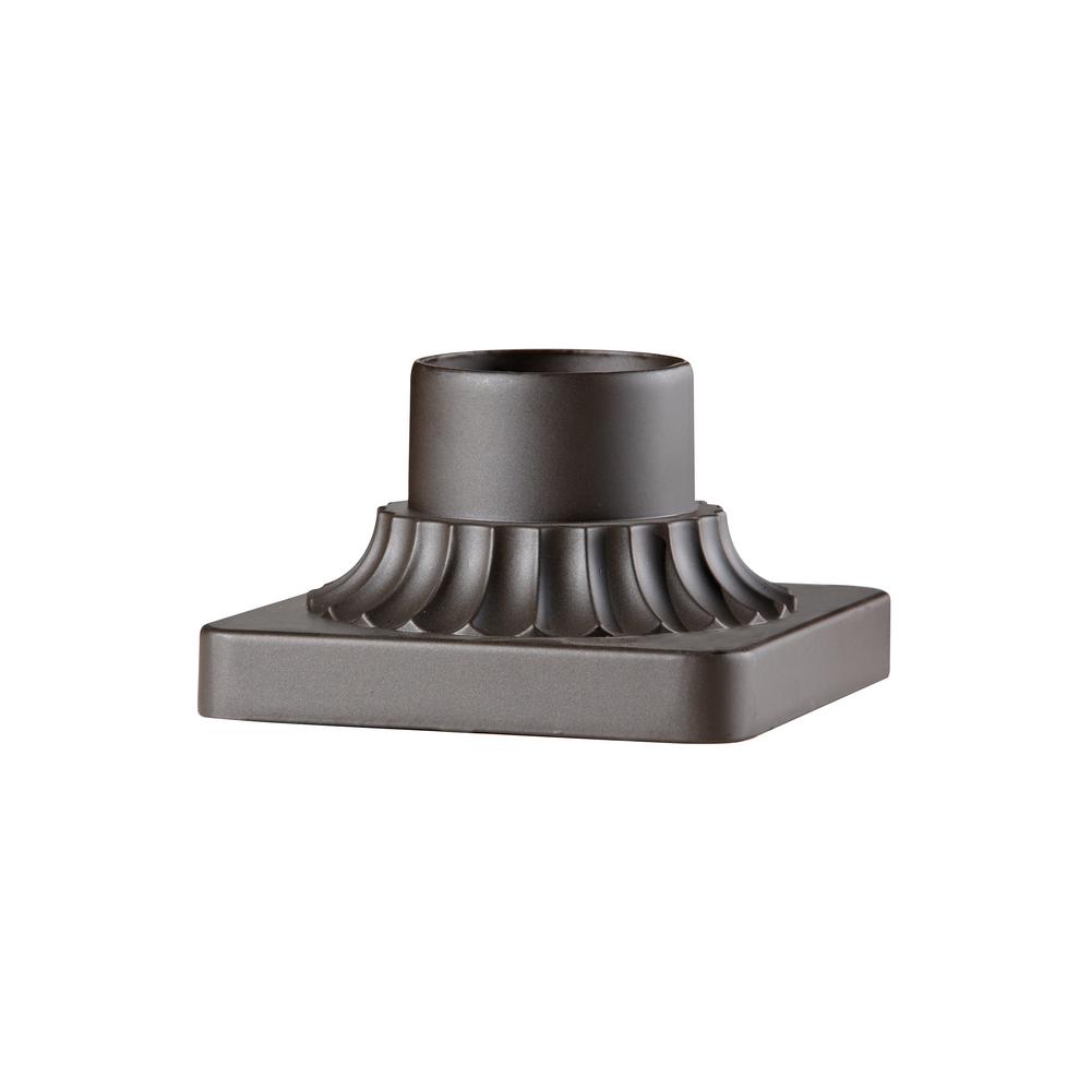 3 in. Oil Rubbed Bronze Outdoor Die-Cast Aluminum Pier Mount Base