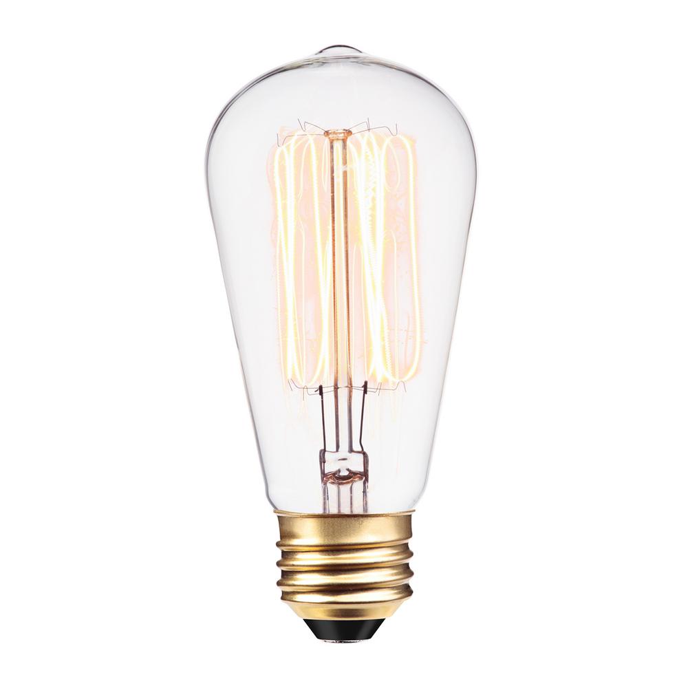 Globe Electric 60-Watt Incandescent S60 Vintage Squirrel Cage Medium Base Light Bulb