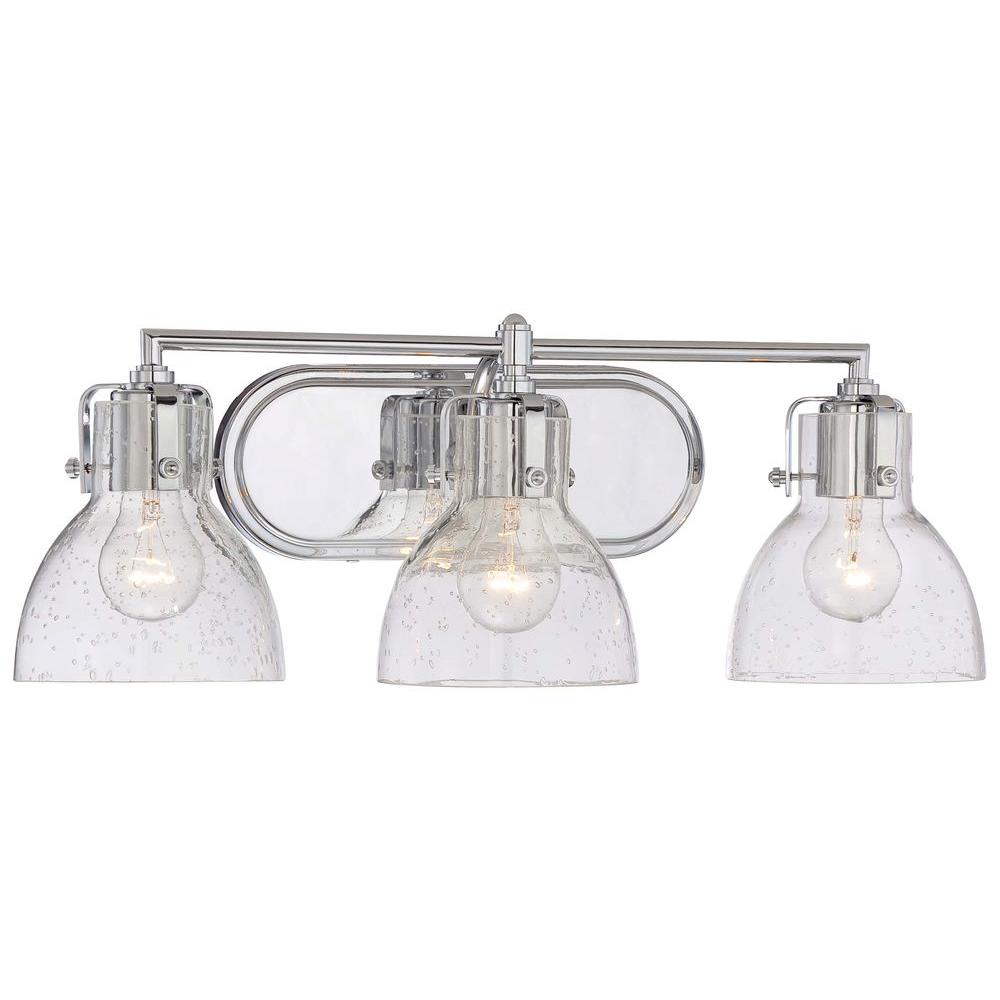 3-Light Chrome Bath Vanity Light