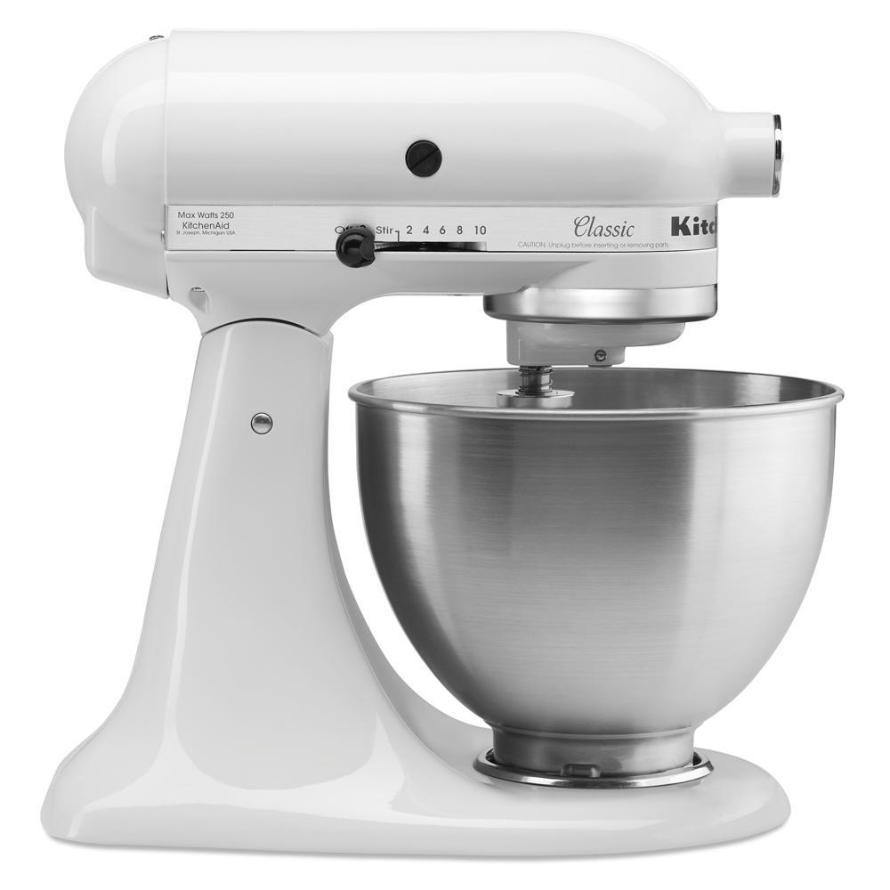 Classic Series 4.5 Qt. 10-Speed White Stand Mixer with Tilt-Head