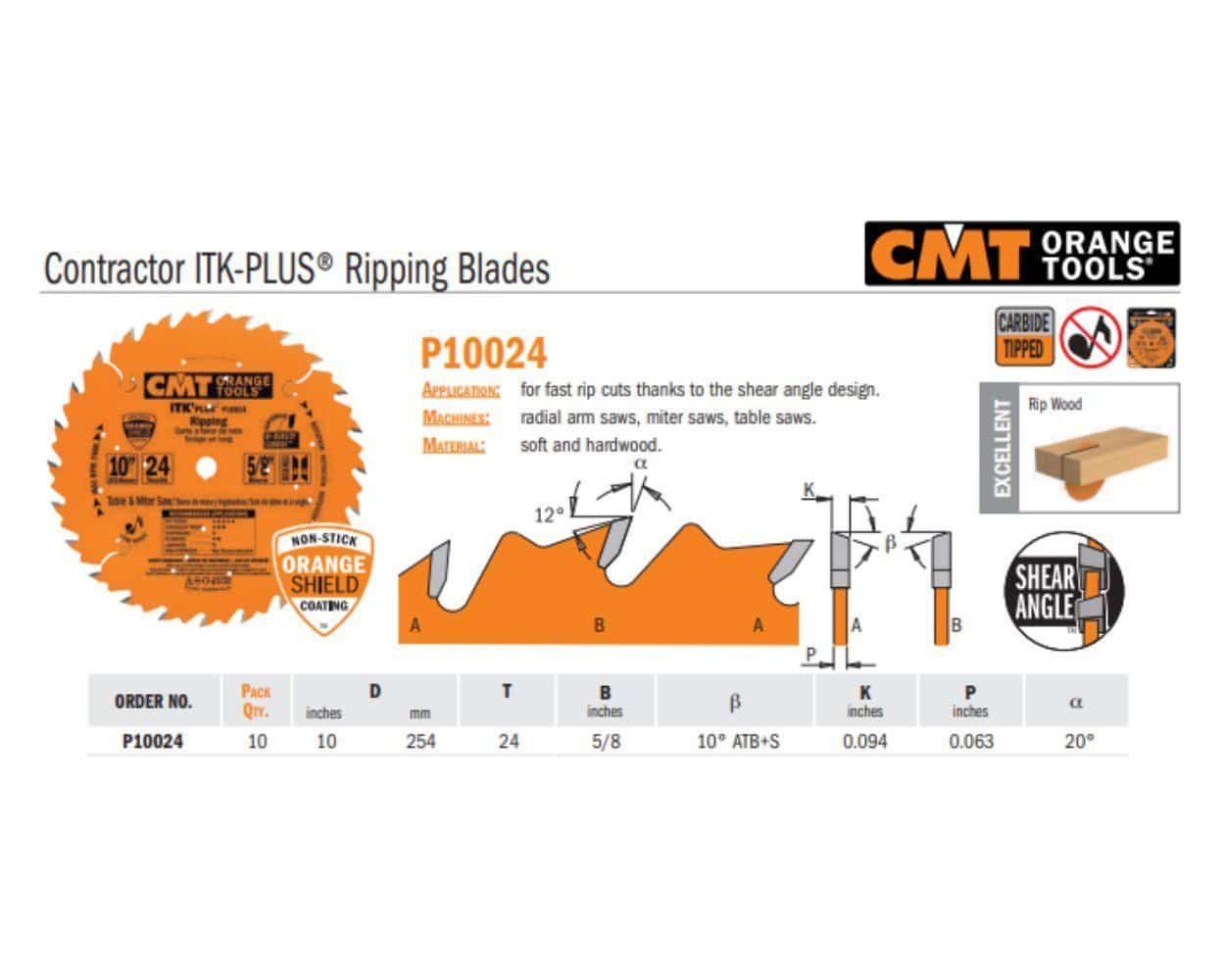 Contractor ITK-PLUS Ripping Saw Blades