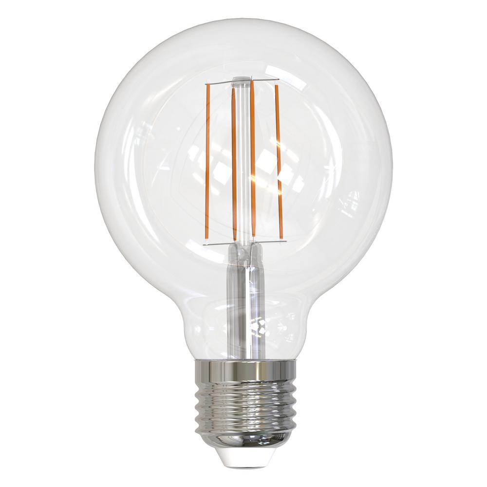 Bulbrite 60-Watt Equivalent G25 Clear Dimmable Edison LED Light Bulb Soft White (2-Pack)