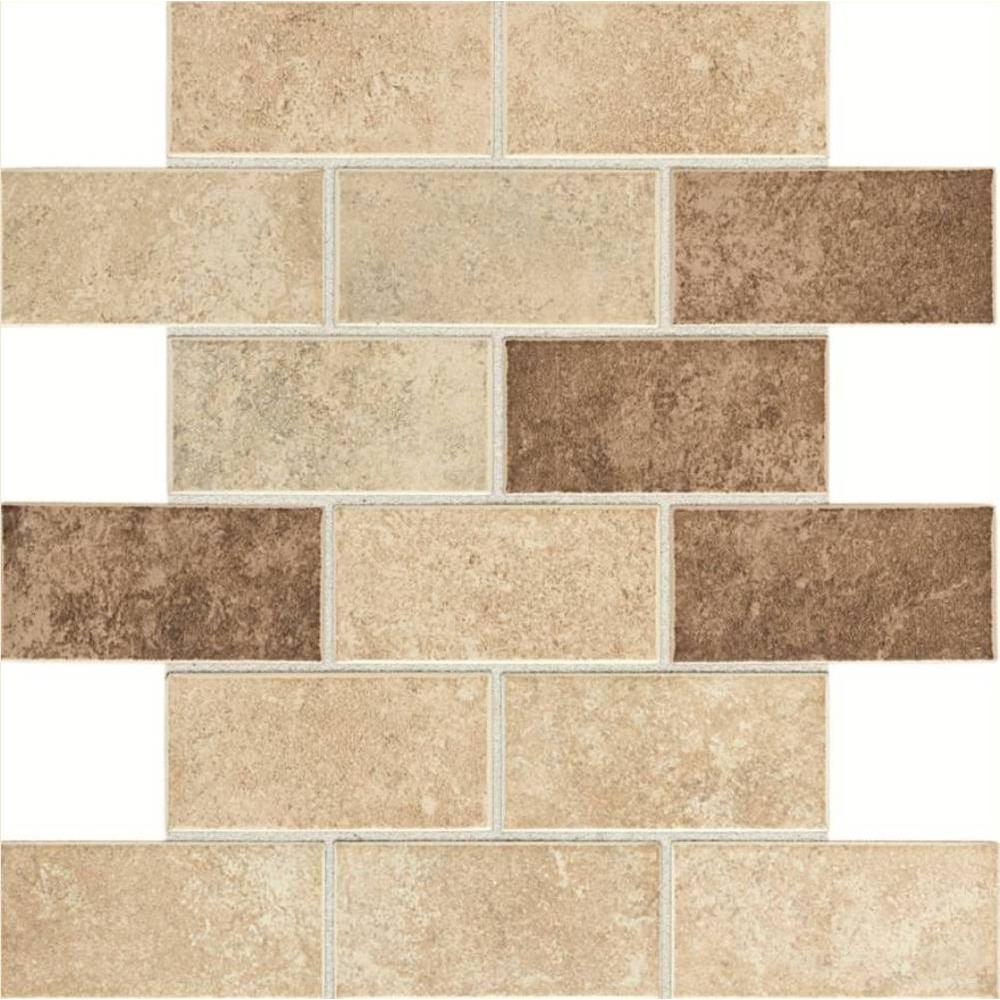 Daltile Santa Barbara Pacific Sand Blend 12 in. x 12 in. x 6 mm Glazed Ceramic Mosaic Tile (0.8333 sq. ft. / piece)