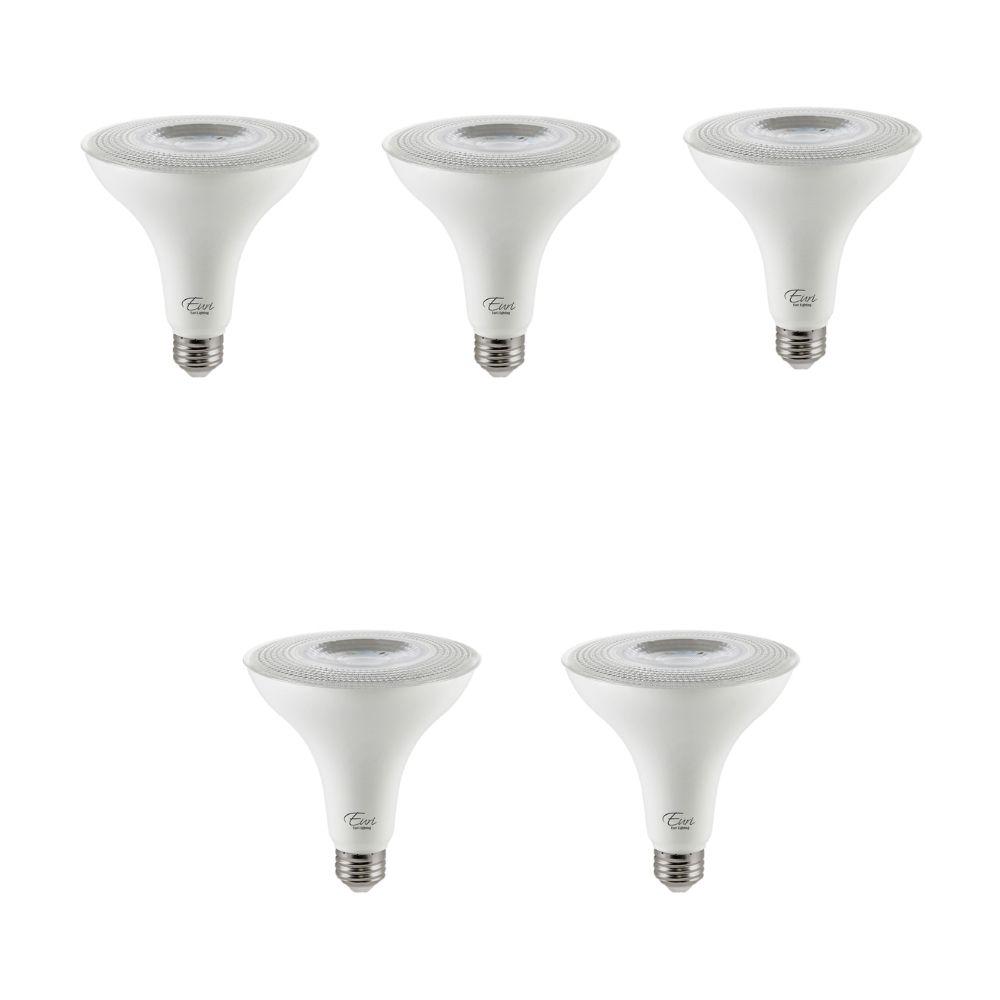 Euri Lighting 120-Watt Equivalent PAR38 Energy Star and Dimmable LED Light Bulb in Bright White 4000K (5-Pack)