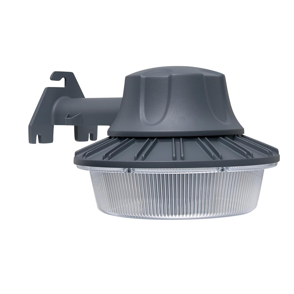 46-Watt Gray Outdoor Integrated LED Area Light Wall/Pole Mountable with Dusk to Dawn Control