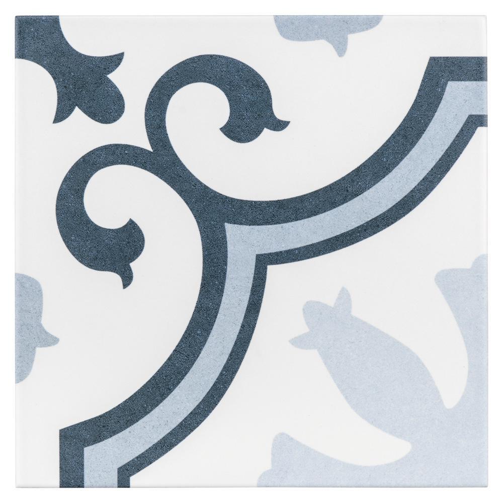 Merola Tile Lacour Artic Encaustic 9-3/4 in. x 9-3/4 in. Porcelain Floor and Wall Tile (11.11 sq. ft. / case)