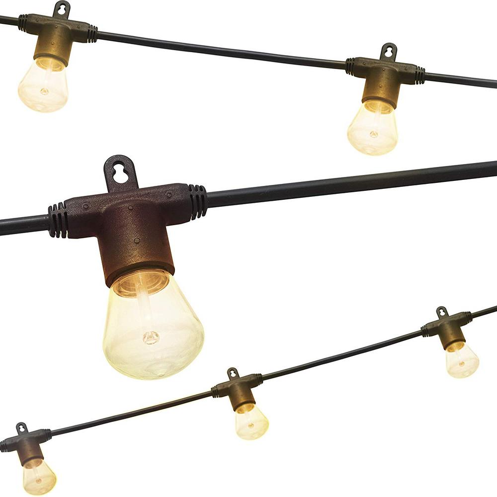 24 ft. Black Bistro Integrated LED String Light