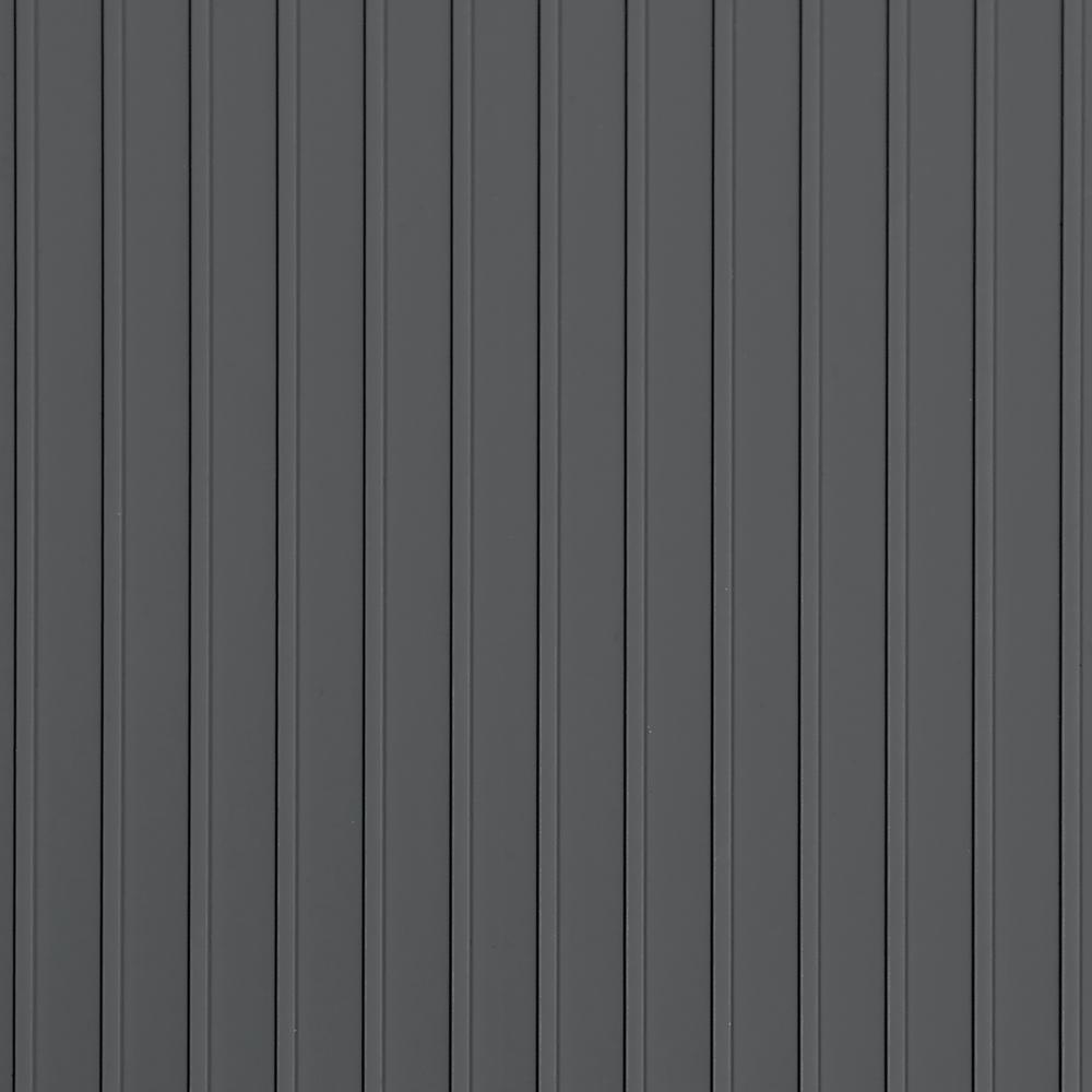 G-Floor Rib 7.5 ft x 17 ft Slate Grey Vinyl Garage Flooring Cover and Protector