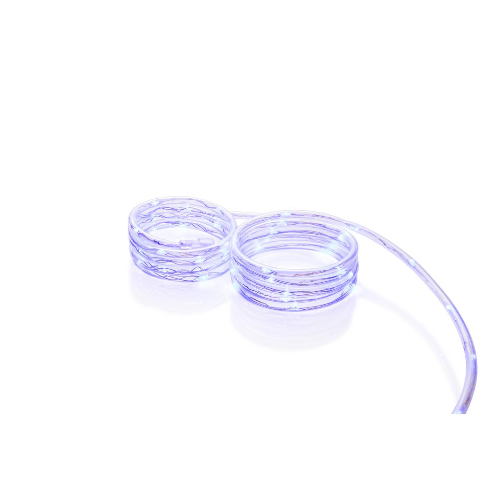 2-Pack of 16 ft. (32 ft. total), 80 LED Blue Mini Rope Light