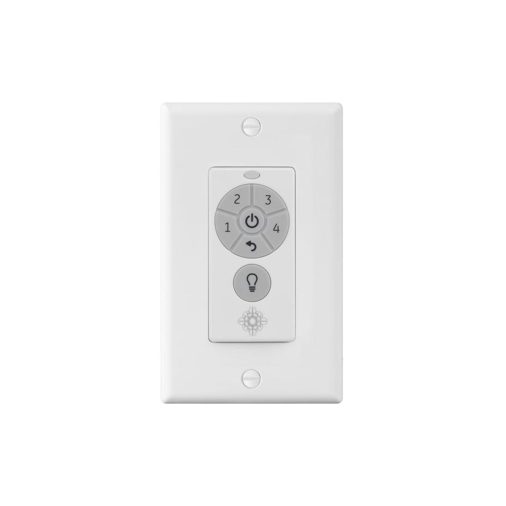 4-Speed White Wall Mount Ceiling Fan Wall Switch