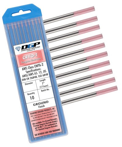 Diamond Ground CRYO-T 2% Thoriated Tungsten Electrode CT-5/32